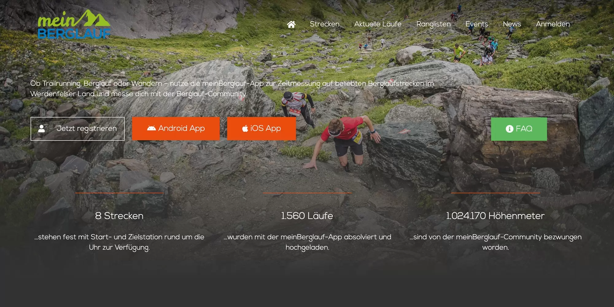 Merlin Rose Webdesign Referenzen - meinBerglauf